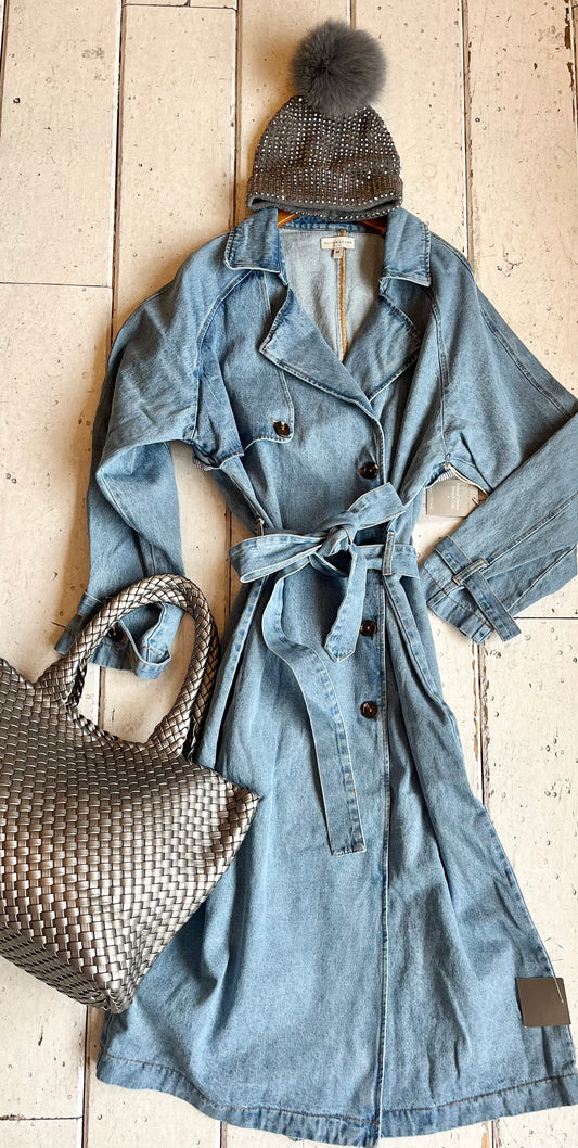 Teddy Denim Trench