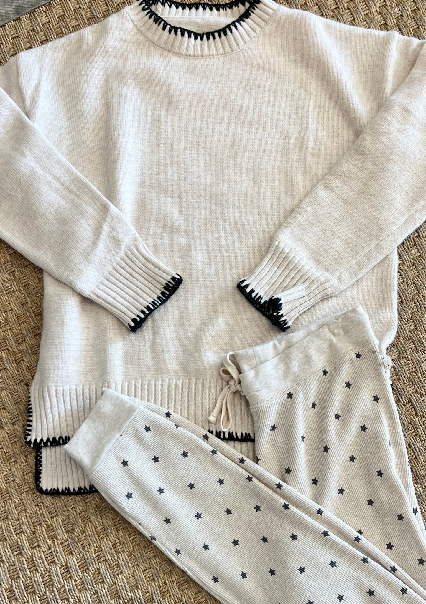 Contrast Stitch Sweater