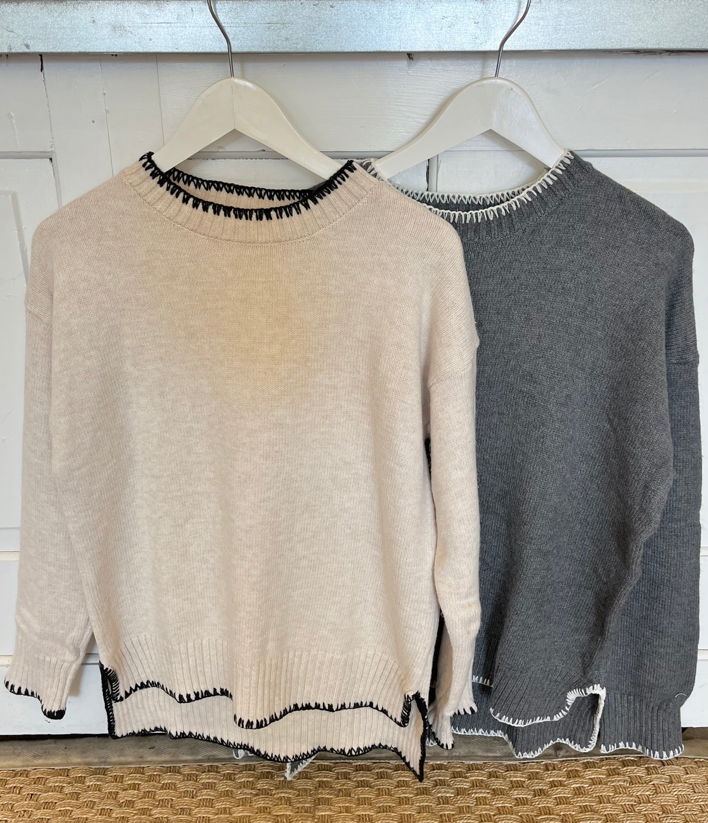 Contrast Stitch Sweater