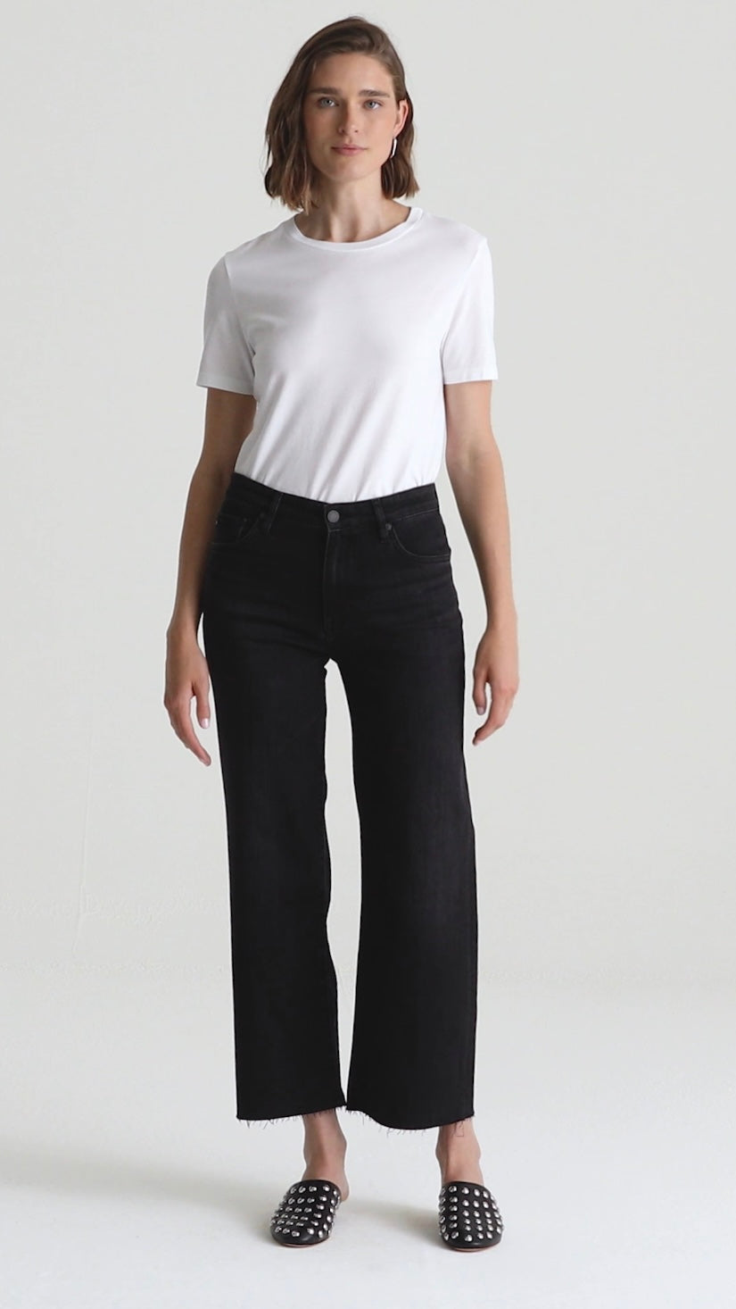 AG Washed Coal Cropped Wide Jean