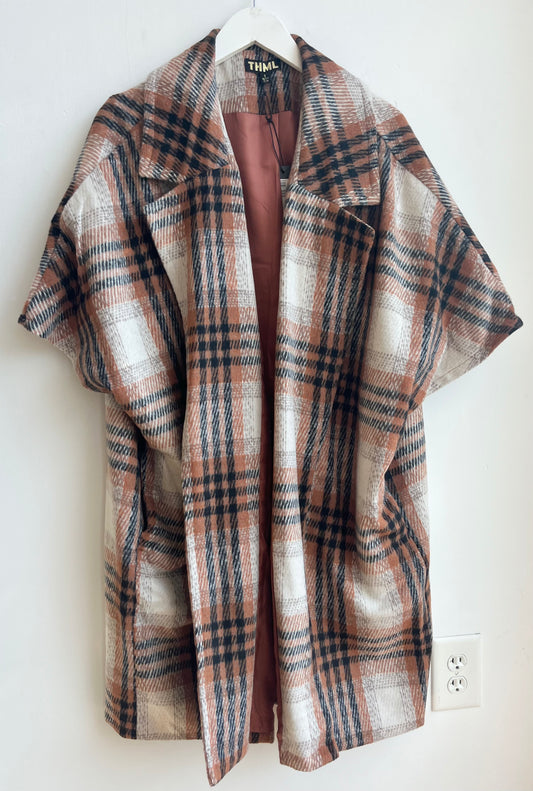 Plaid Topper Coat