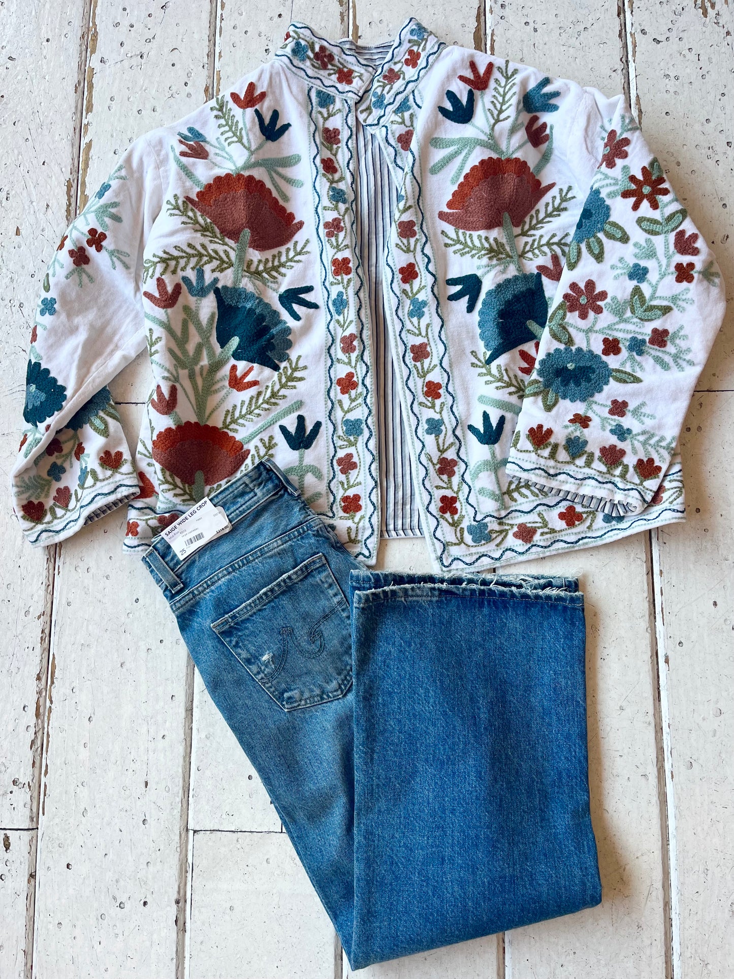 Velvet Embroidered Jacket - One Size (fits 4-8)