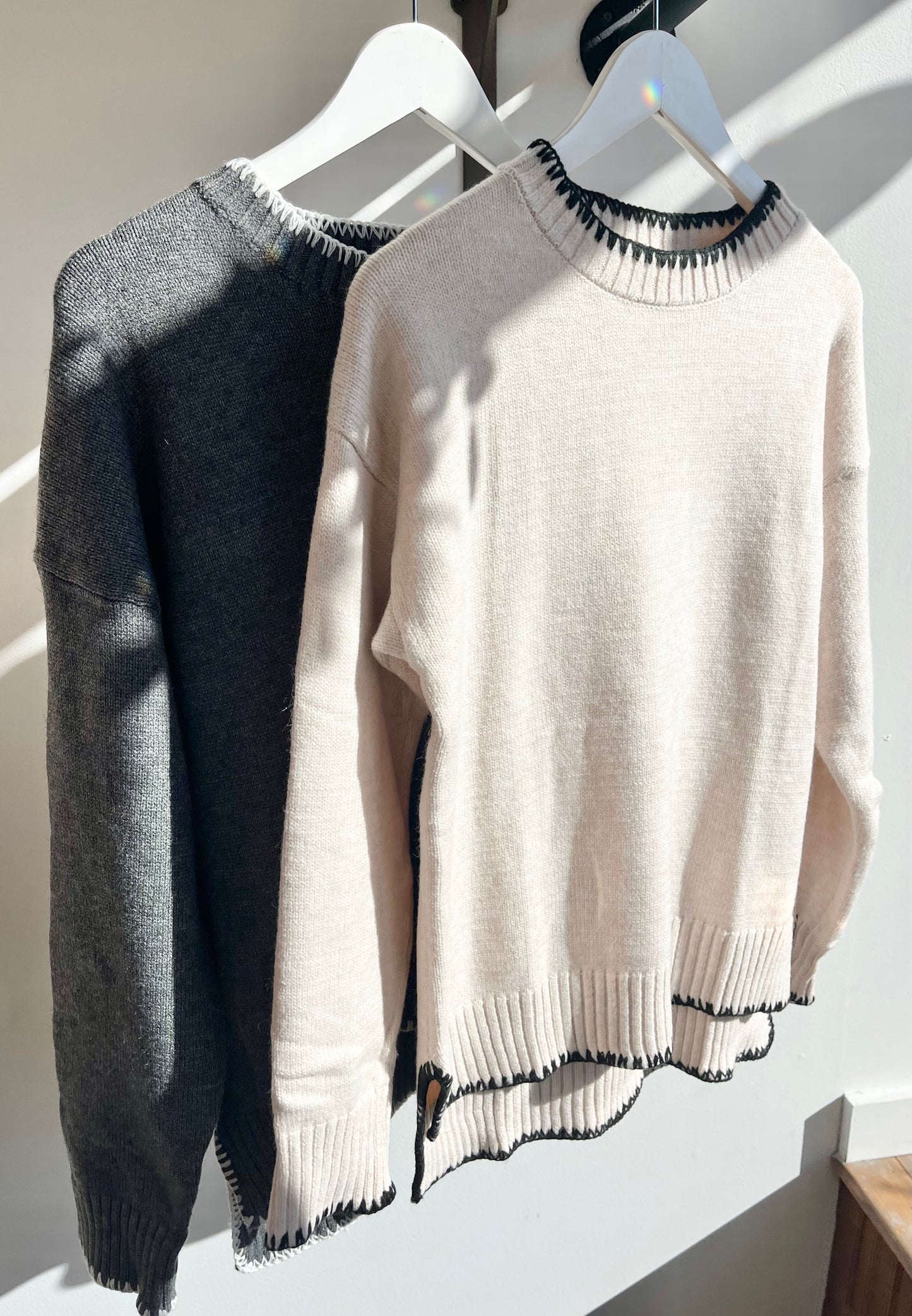 Contrast Stitch Sweater